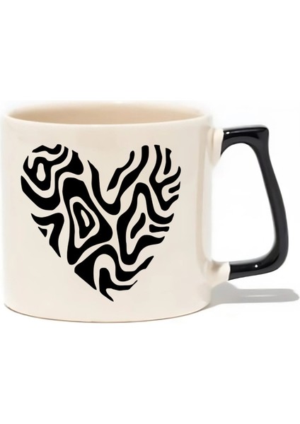 Kalpli Lüks Kupa - Hediye Seramik Kupa