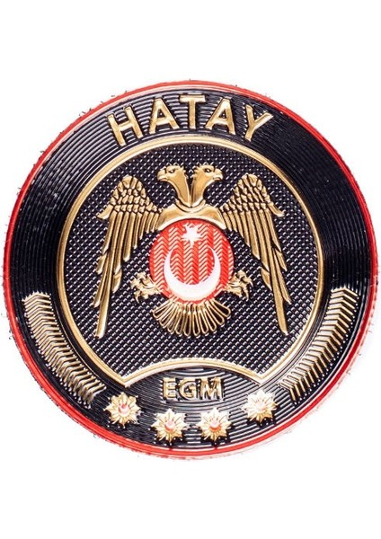 Hatay Çevik Kuvvet Polis Kol Arması 3D Plastik Tpu, Yeni Tip, Cırtlı, Standart Ölçü,