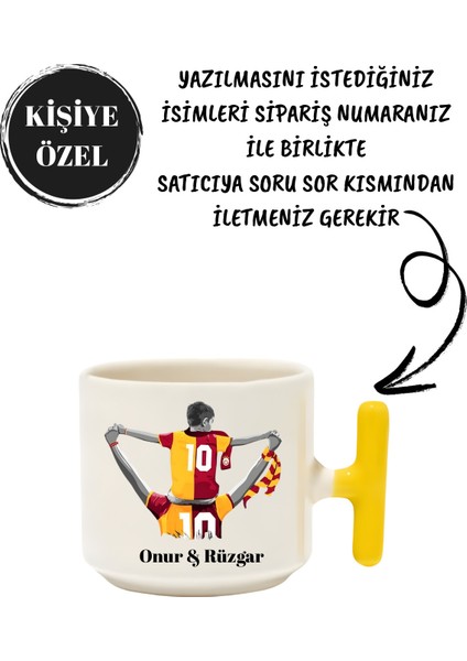 Kişiselleştirilebilir Galatasaray Latte Fincanı- Hediye Seramik Kupa