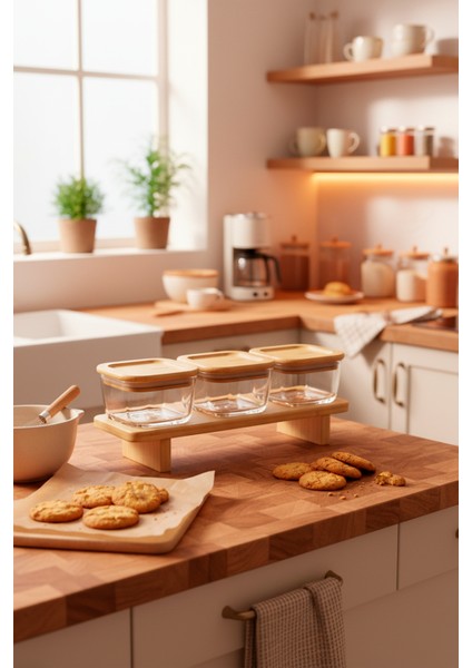 Lunaya 3'lü Bambu Standlı Kahvaltılık Orta Boy fiyatları