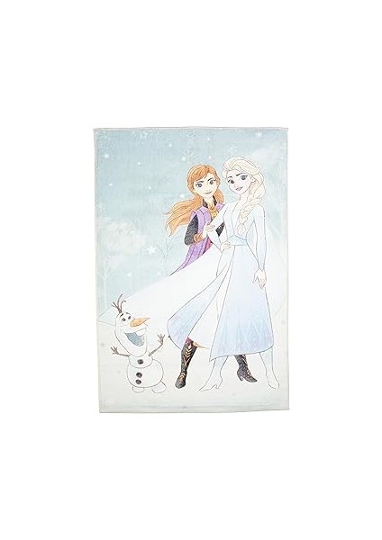Taç Frozen 2 Winter Lisanslı Karakter BASKILI%100 Polyester Halı, Çok Renkli, 80X120 cm