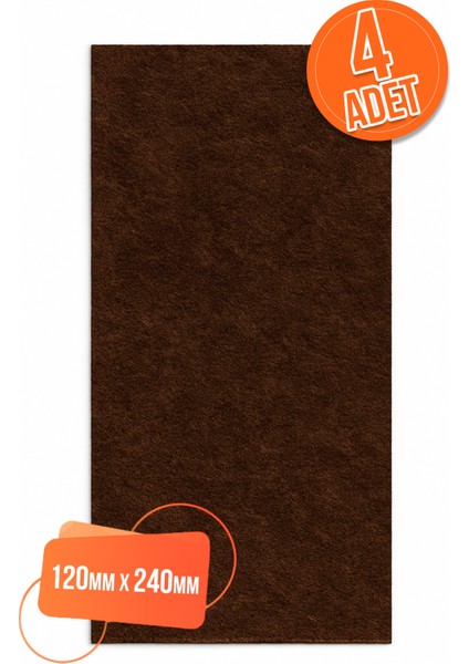 4 Ad Yapışkanlı Keçe Mobilya Masa Sandalye Parke Zemin Ayak Koruyucu Kaydırmaz Keçesi 120MM x 240MM