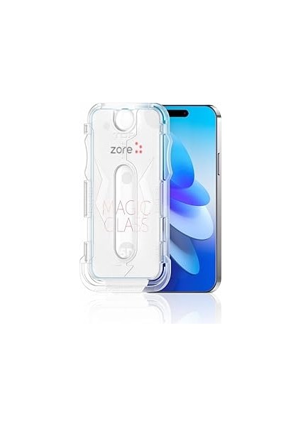 Zore Ile Uyumlu 16 Zore Kolay Uygulama Aparatlı 5d Magic Glass Cam Ekran Koruyucu