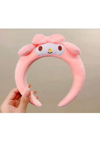 My Melody Peluş Taç – Pembe Yumuşak Karakter Saç Bandı
