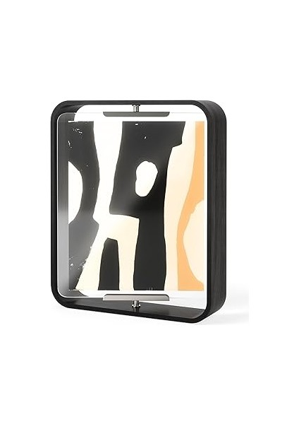 Umbra Masa Resim Çerçevesi, Iki Taraflı Resim Çerçevesi, 20 x 25 cm Fotoğraflar Için, Ahşap, Siyah