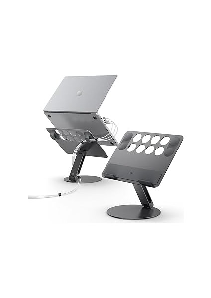 Spigen Dizüstü Laptop Notebook/macbook Ayarlanabilir Masa Standı/kablo Düzenleyici Space Gray LD206