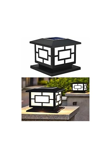 Forlife Solar Güneş Enerjili 10W Set Üstü Bahçe Aydınlatması, Su Geçirmez, 3200K-6500K, Sütun Üzeri