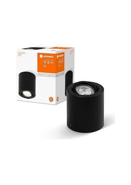 Ledvance LED Siva Üstü Si̇li̇ndi̇r Spot Si̇yah