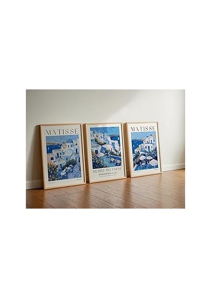 Matisse 3'lü Çerçevesiz Poster, Dekoratif Çerçevesiz Poster, Tablo (3matisse3, 50 x 70)