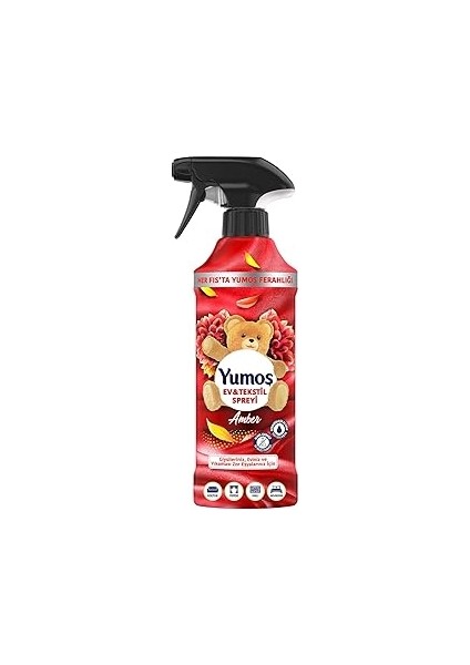 Yumoş Sprey Yıkanması Zor Eşyalar Için Giysi Spreyi Amber 450 ml