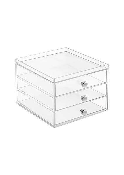 Interdesign Clarity Stapelbare Schubladenturm 2 Mit Seitenfach