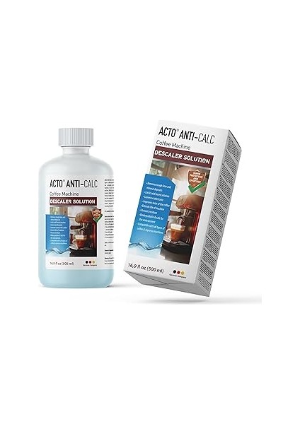 Acto® Anti-Calc 500 ml - Espresso Makinesi, Kahve Makinesi Kireç Çözücü, Her Tür Kahve Makinesi ve