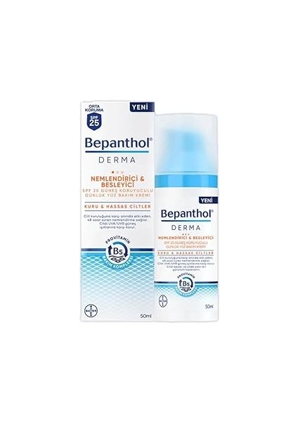 Derma Neml& Besl. SPF25 Günlük Yüz Bakim Kremi̇ 50 ml