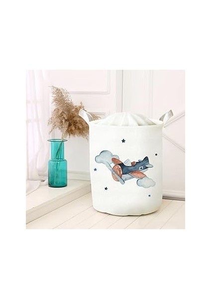 Çok Amaçlı Oyuncak Saklama Kutusu Kirli Çamaşır Piknik Sepeti Katlanır Düzenleyici Keçe 40029