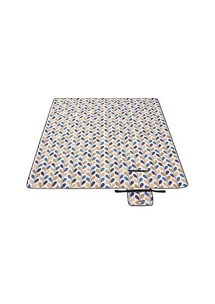 Songmics Piknik Örtüsü GCM87CU, 200 x 200 cm Büyük Plaj Örtüsü, Kamp Örtüsü, Su Geçirmez Alt Yüzey,