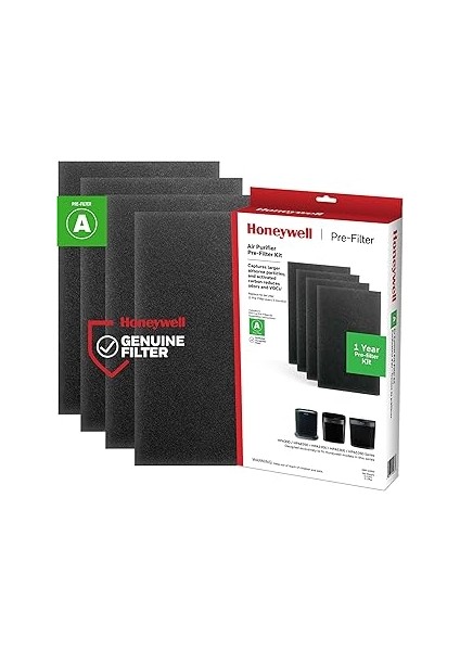 Honeywell HRF-A200 Hava Temizleyici Ön Kit Filtresi, 4'lü Paket - Alerjen Hava Filtresi Toz, Voc, E
