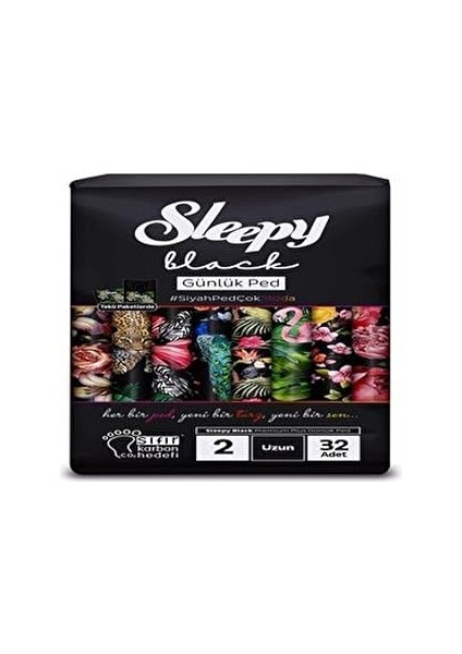 Sleepy (5 Adet) Sleepy Black Günlük Süper Uzun Ped 32'li