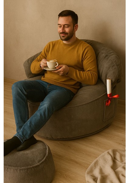 Cozy Tv Koltuğu,ayakuçlu Puf,dinlenme Koltuğu,Legom puf koltuk,yıkanabilir Kılıflı(gri) fırsatları