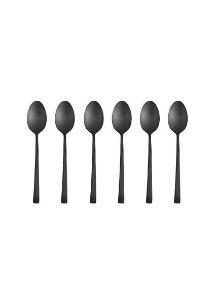Porland Quantum Mat Siyah Kahve Kaşığı 14 cm 6 Adet