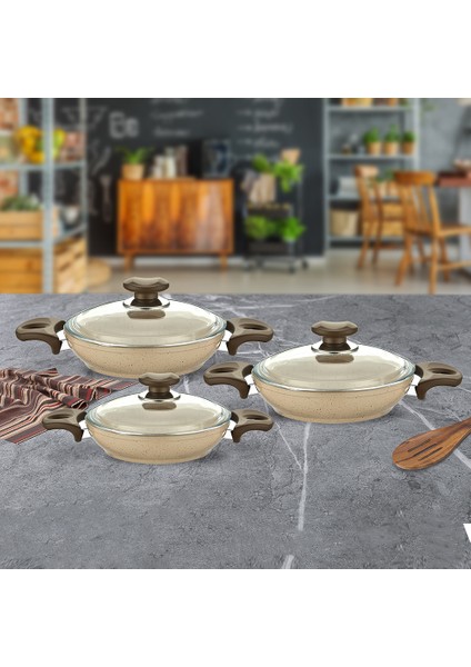 Gülsan Safran Granit 6 Parça Sahan Set
