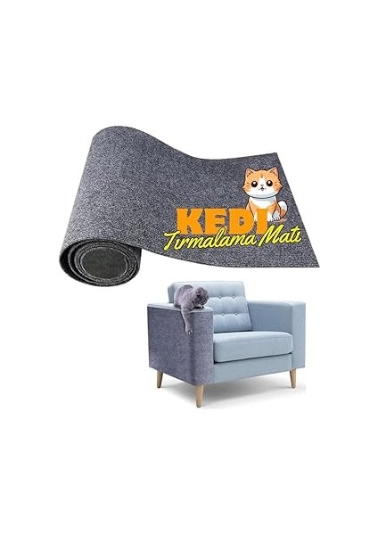 Beyli̇ni̇ Kedi Tırmalama Halısı Yapışkanlı Her Yüzeye Uygulanabilir Kesilebilir Mobilya Koruyucu Mat