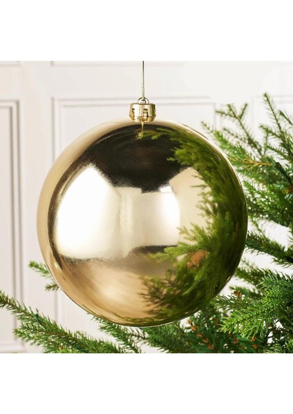 Yılbaşı 20CM Altın Renk Topu, Renkli Dekorasyon Parçası