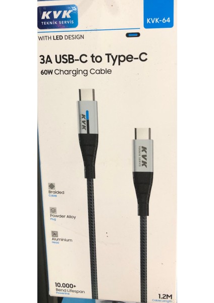3A Usb-C To Type-C 60W Charging Cable