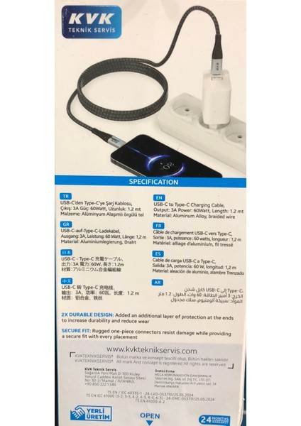 3A Usb-C To Type-C 60W Charging Cable fiyatları