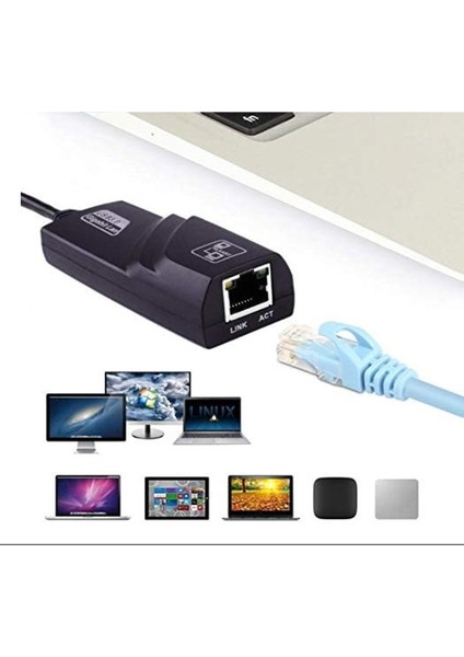 USB 3.0 To Ethernet Dönüştürücü Adaptör 10/100/1000 Mbps Hızlı ve Kablolu Internet Windows, Macos, Linux, Chrome Os Uyumlu fırsatları