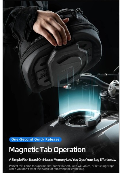 MJX2011 Manyetik Hızlı Sök-Tak Tank Çantası – Su Geçirmez, Geniş Hacimli, Mıknatıslı Motosiklet Tank Çantası indirimleri