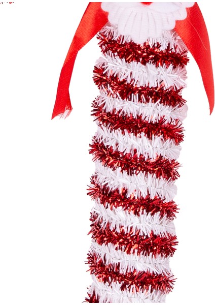 Yılbaşı Ağaç Süsü Noel Baba Figürlü Baston, Kırmızı-Beyaz, 13X35 cm modelleri