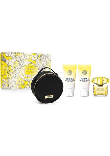 Yellow Diamond Edt Parfüm 90 ml + Duş Jeli 100 ml + Vücut LOSYONU100 ml + Çanta Kadın Parfüm Seti