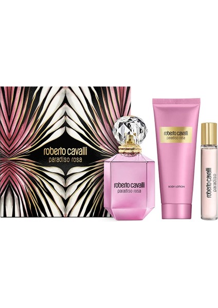 Kadın Parfüm Set Paradiso Rosa Edp 75 ml + Seyahat Boy 15 ml + Vücut Losyonu 100 ml Kadın Parfüm Seti