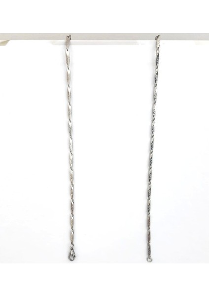 Çelik Kolye Titanyum Melon Dolar Motifli Model 2 mm 55 cm Gümüş (Silver) fiyatları