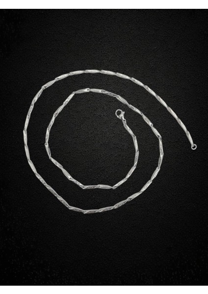 Çelik Kolye Titanyum Melon Dolar Motifli Model 2 mm 55 cm Gümüş (Silver) modelleri