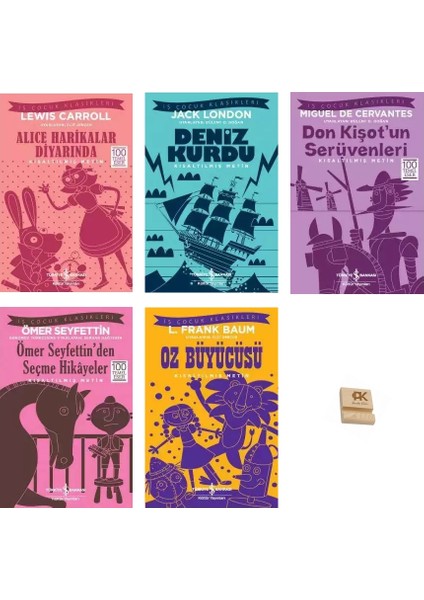 Iş Çocuk Klasikleri 8-13 Yaş Alice Deniz Kurdu Donkişot Oz Büyücüsü ve Seçme Hikayeler