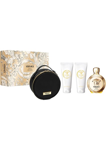 Eros Pf Edp Xmas Set 25 (100 ML+SG100 ml + BL100 ml + Pouch)