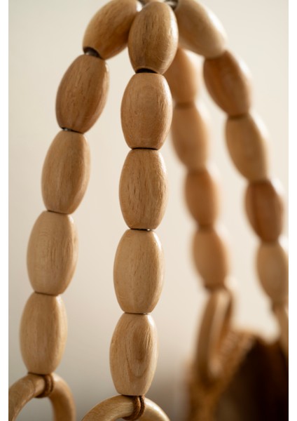 File Modelli Boncuk Saplı Çanta