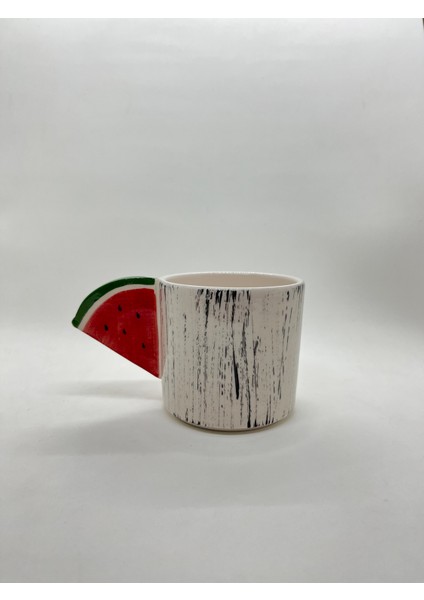 Seramik Kupa El Yapımı Karpuzlu Seramik Kupa BARDAK,200ML fiyatları