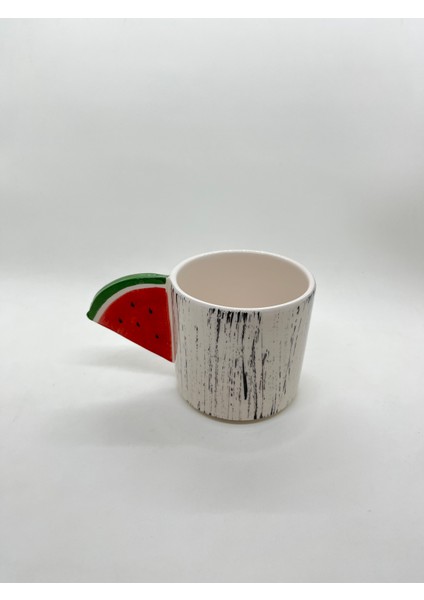Seramik Kupa El Yapımı Karpuzlu Seramik Kupa BARDAK,200ML modelleri