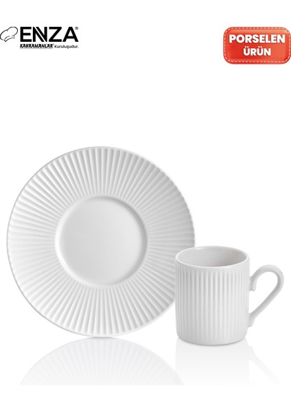 Elif 6 Kişilik Porselen Kahve Fincanı Takımı fırsatları
