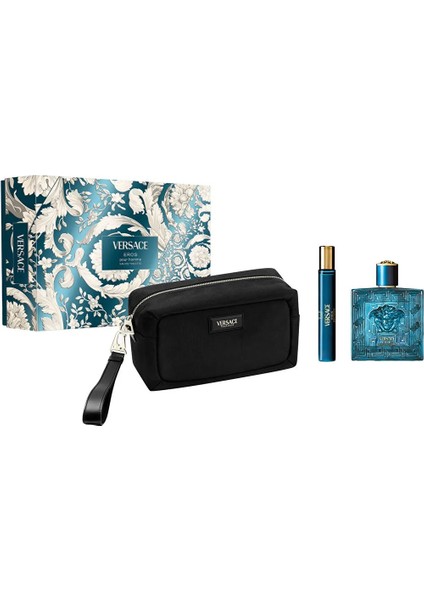 Eros Edt Xmas Set 25 (100ML+TS10ML+POUCH)