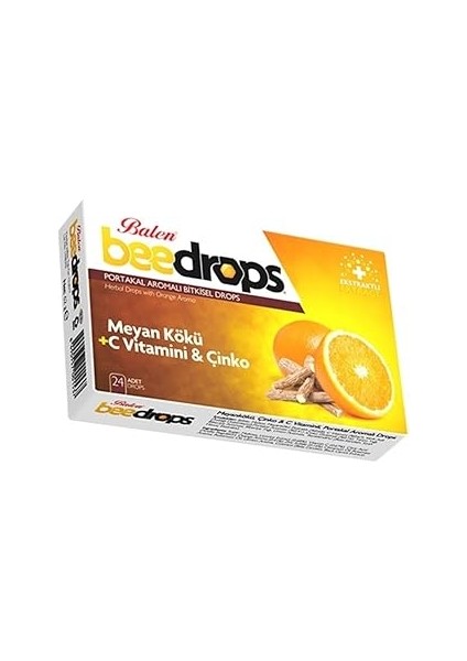 Balen Beedrops Meyan Kökü C Vit.-Çinko Portakal Aromalı Drops ST00571
