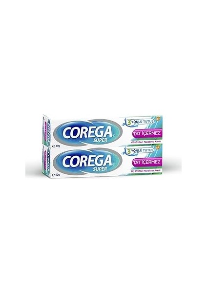 Corega Tat Içermez Yapıştırıcı Krem 40G x 2 Adet