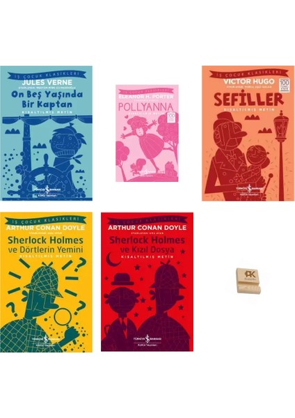 Iş Çocuk Klasikleri 8-13 Yaş 15 Yaşında Kaptan Pollyanna Sefiller ve Sherlock Holmes Serisi