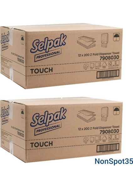 Professional Touch Z Katlama Dispenser Havlu 200'LÜ 24 Paket 20X24 cm
