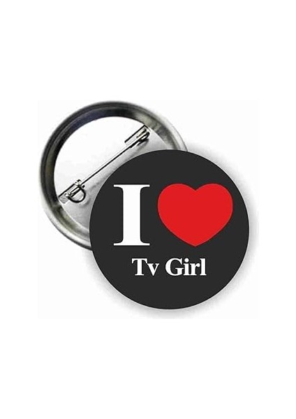 Ms Major Selection I Love Tv Girl Buton Rozet