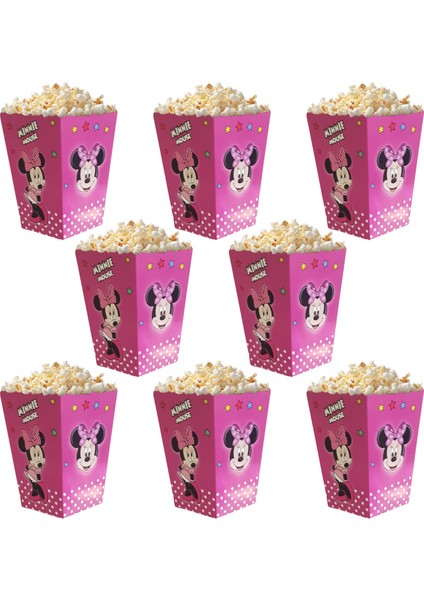 Minnie Temalı Popcorn Mısır Kutusu 8 Li Paket fiyatları