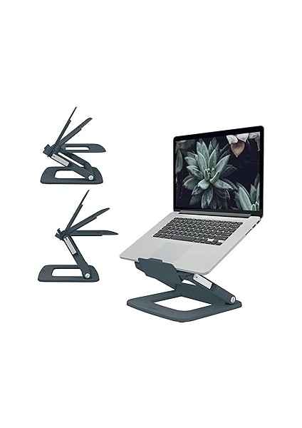 Leitz Ergo Ayarlanabilir Çok Açılı Laptop Standı, Koyu Gri
