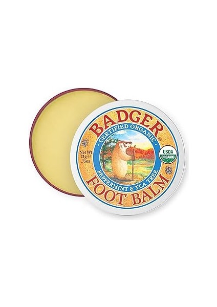 Badger Kuru Ciltler Için Tazeleyici Çay Ağacı Kokulu Ayak Kremi (21 Gr)